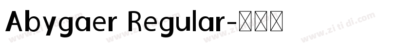 Abygaer Regular字体转换